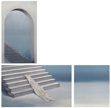 Arche, escalier et drapé (polyptyque)