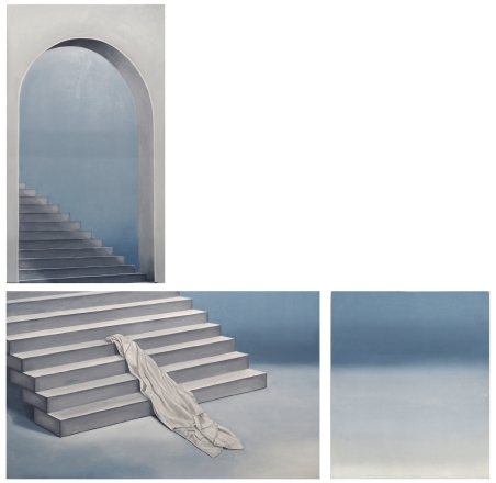 Arche, escalier et drapé (polyptyque)